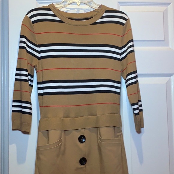 Brown Knee High Sweater Dress - Picture 1 of 5
